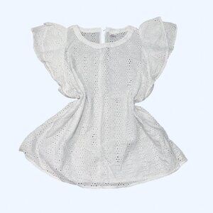 Gap White Eyelet Blouse